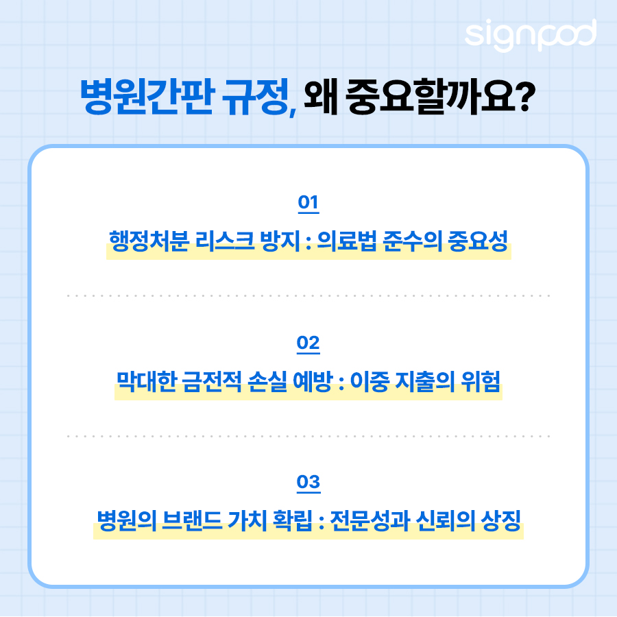 병원간판 규정이 중요한 이유
